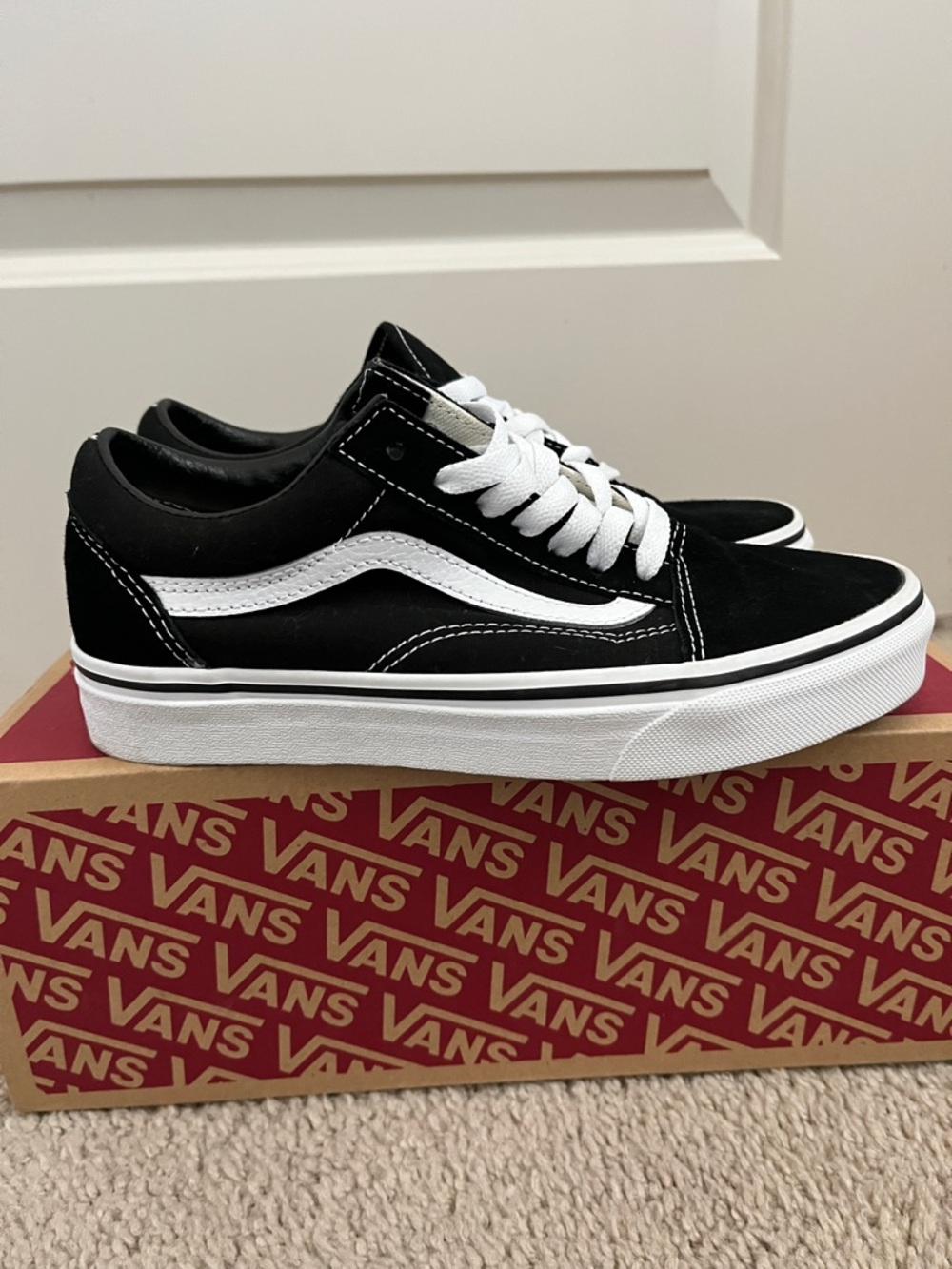 Vans Classic Black Old Skool Shoe with White Stripe